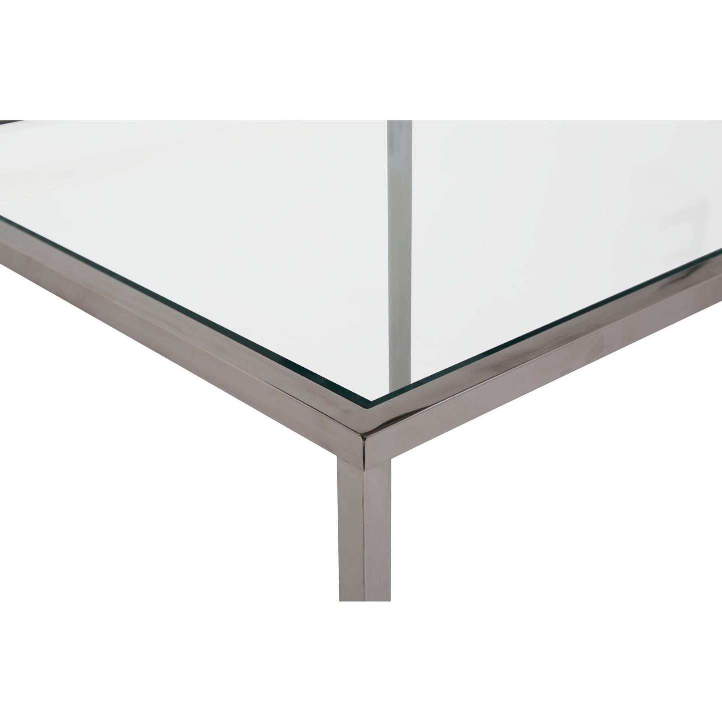 Cross Over End Table - Glass