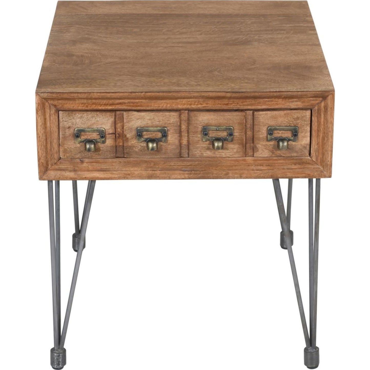 American Vintage End Table - Medium Brown