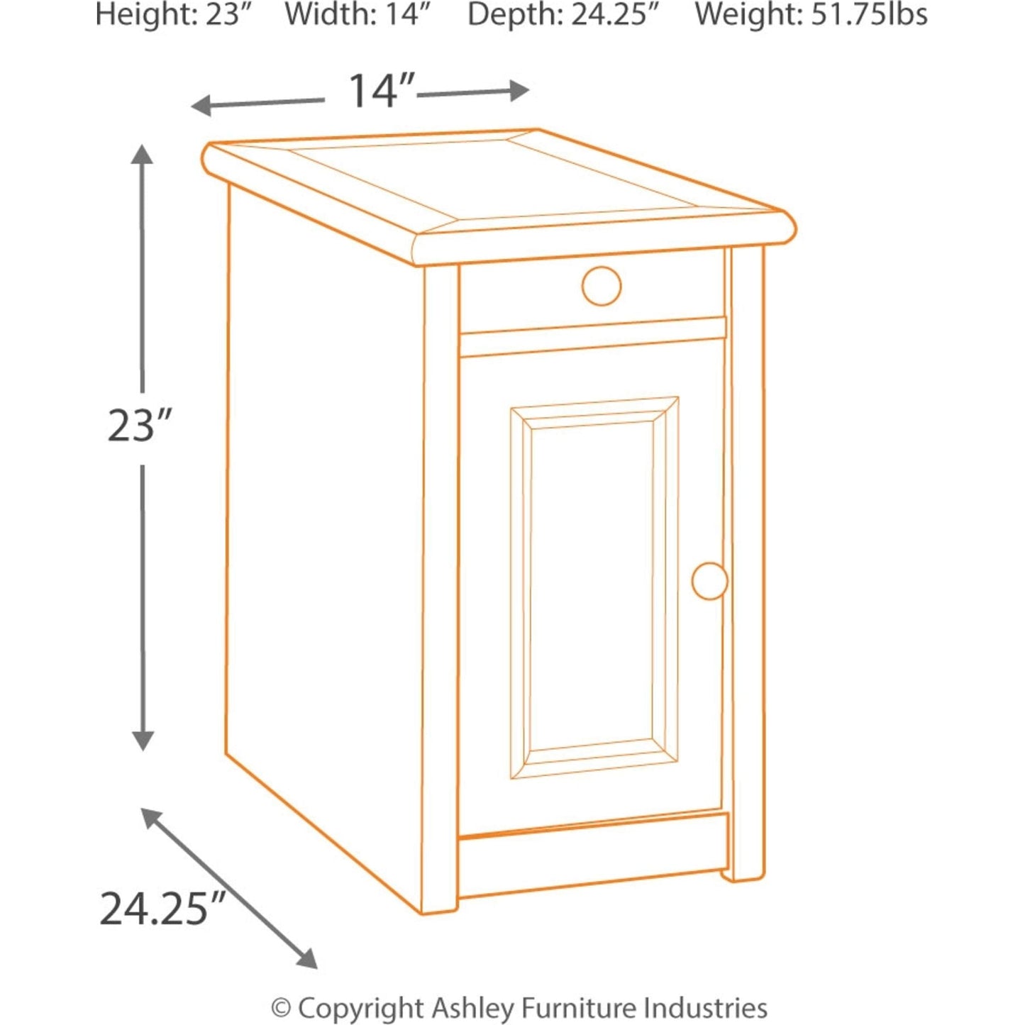 Bolanburg Chairside End Table - Two-tone