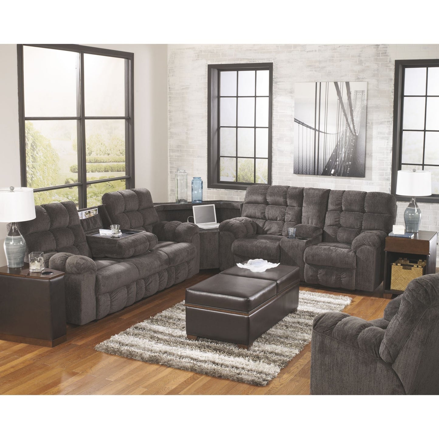 Acieona Swivel Rocker Recliner - Slate