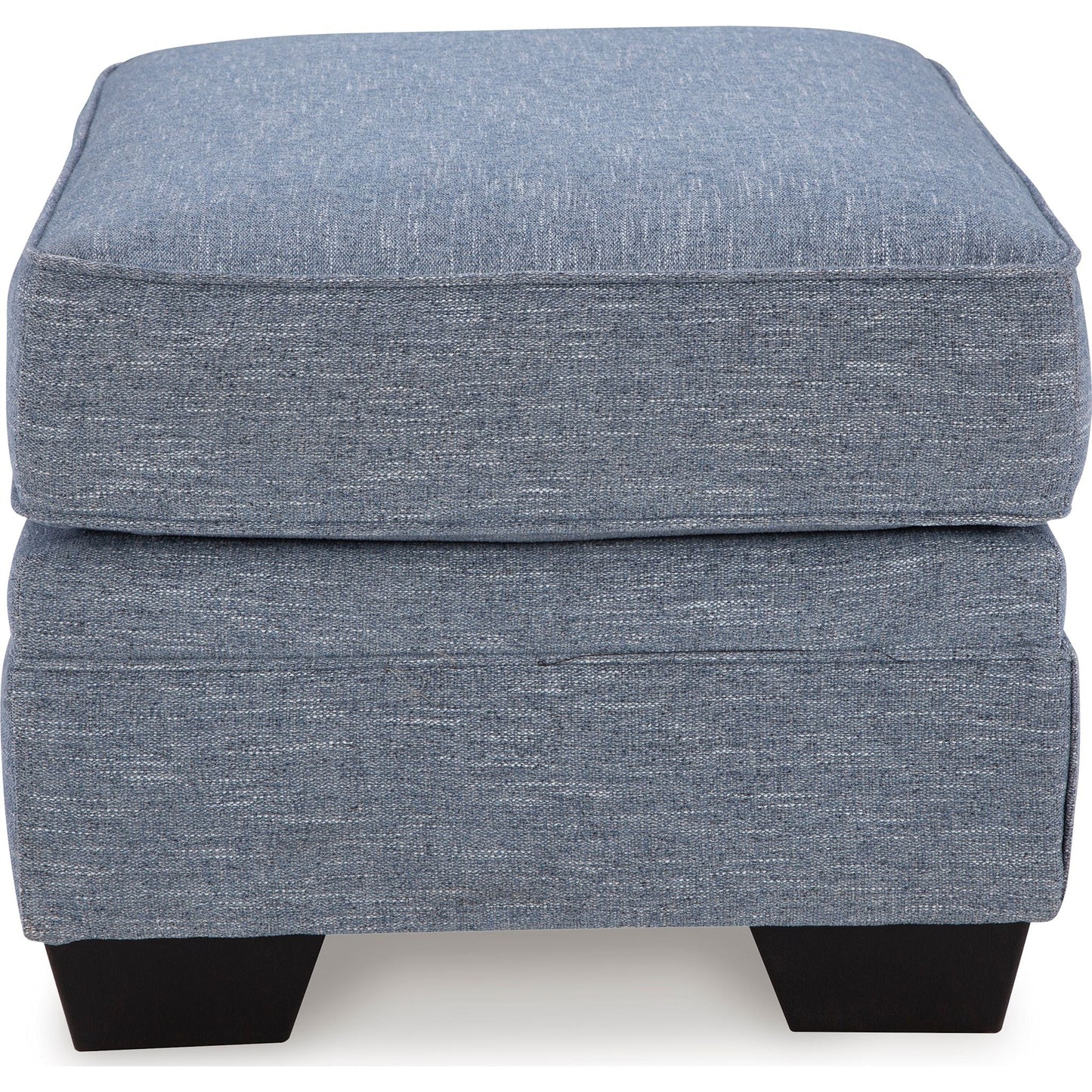 Carissa Manor Ottoman - Denim