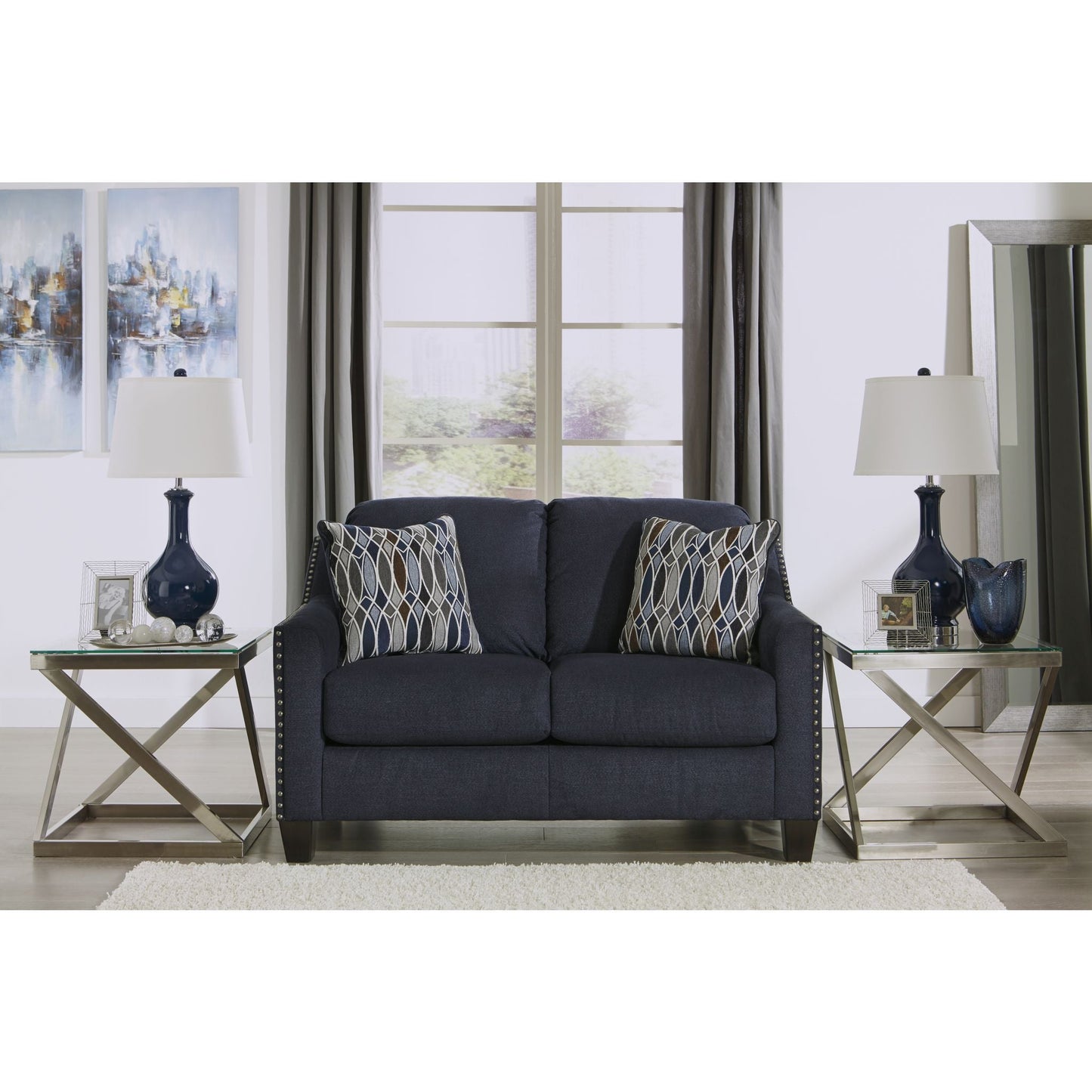 Creeal Heights Loveseat - Ink