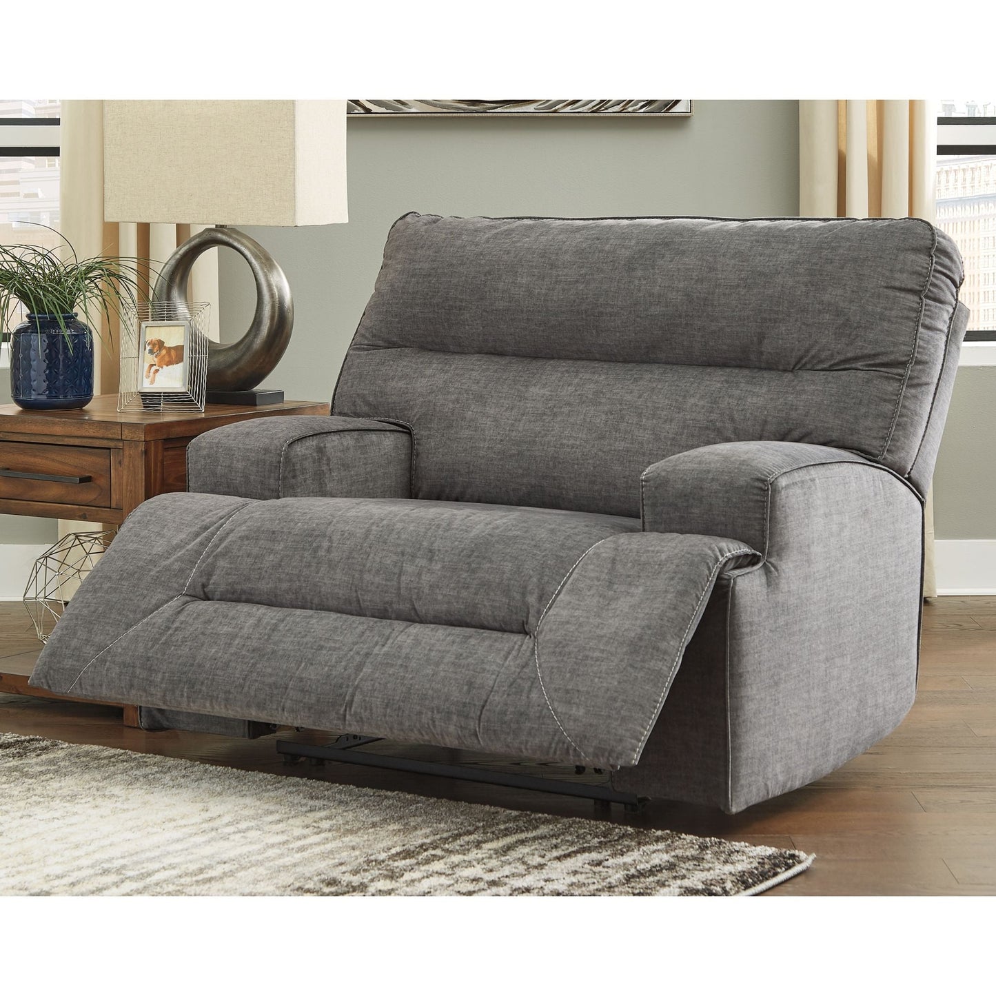 Coombs Wide Seat Recliner - Charcoal