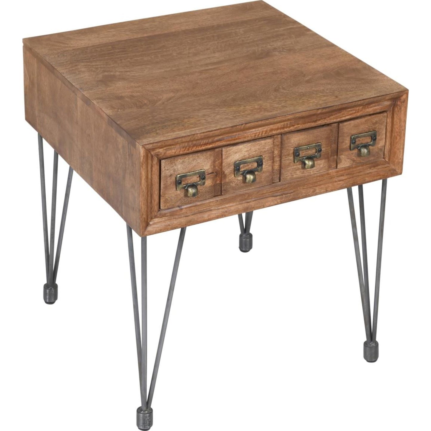 American Vintage End Table - Medium Brown