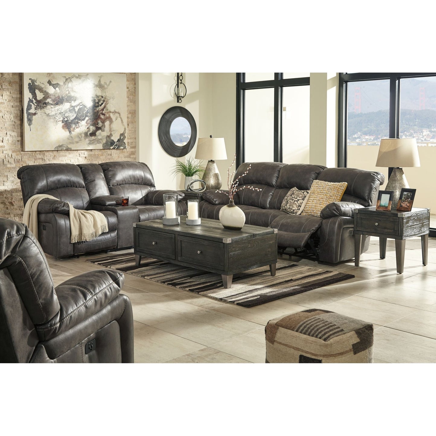 Dunwell Power Rocker Recliner - Steel