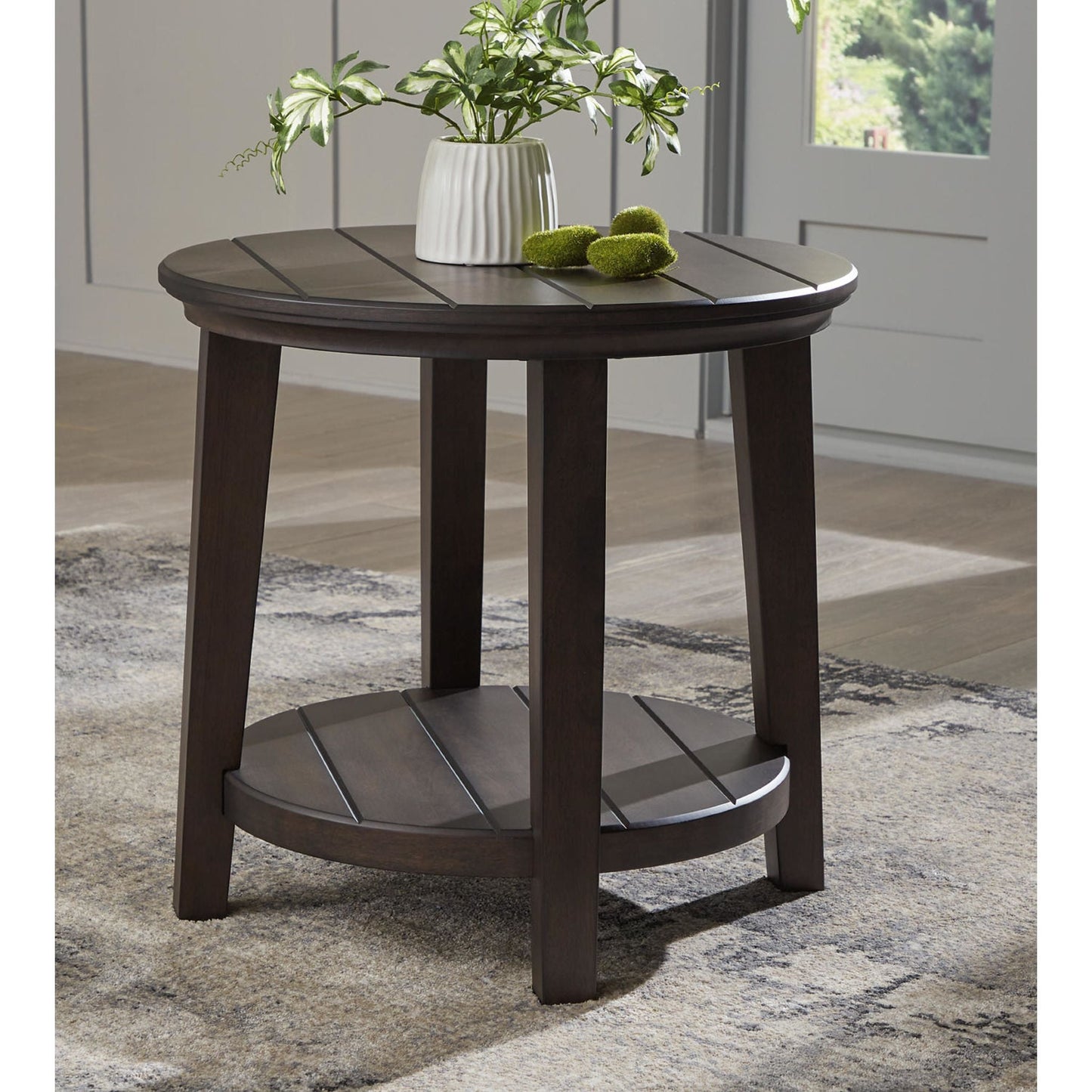Celamar End Table - Dark Brown