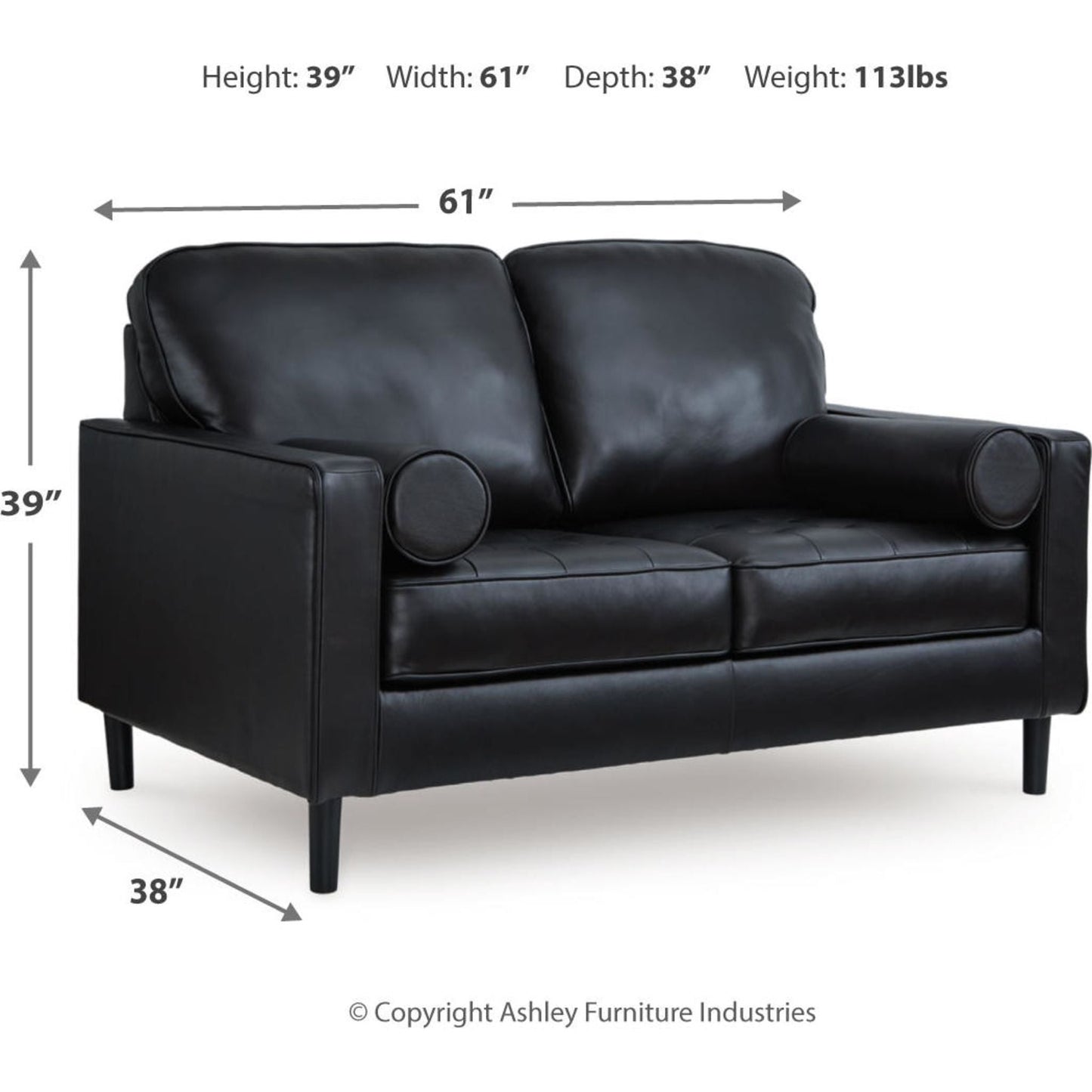 Bryceview Loveseat - Onyx