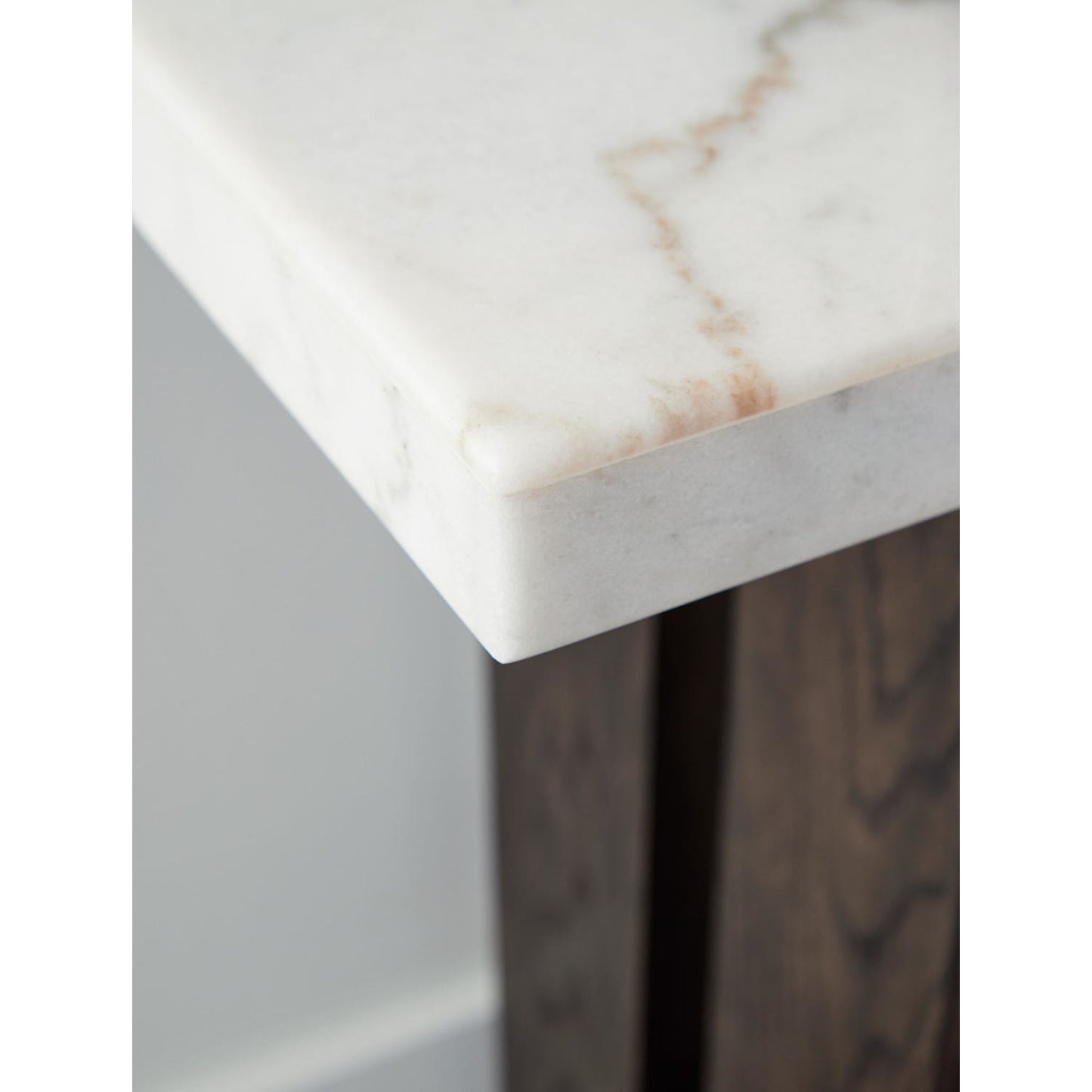 Burkhaus Sofa Table - White/Dark Brown