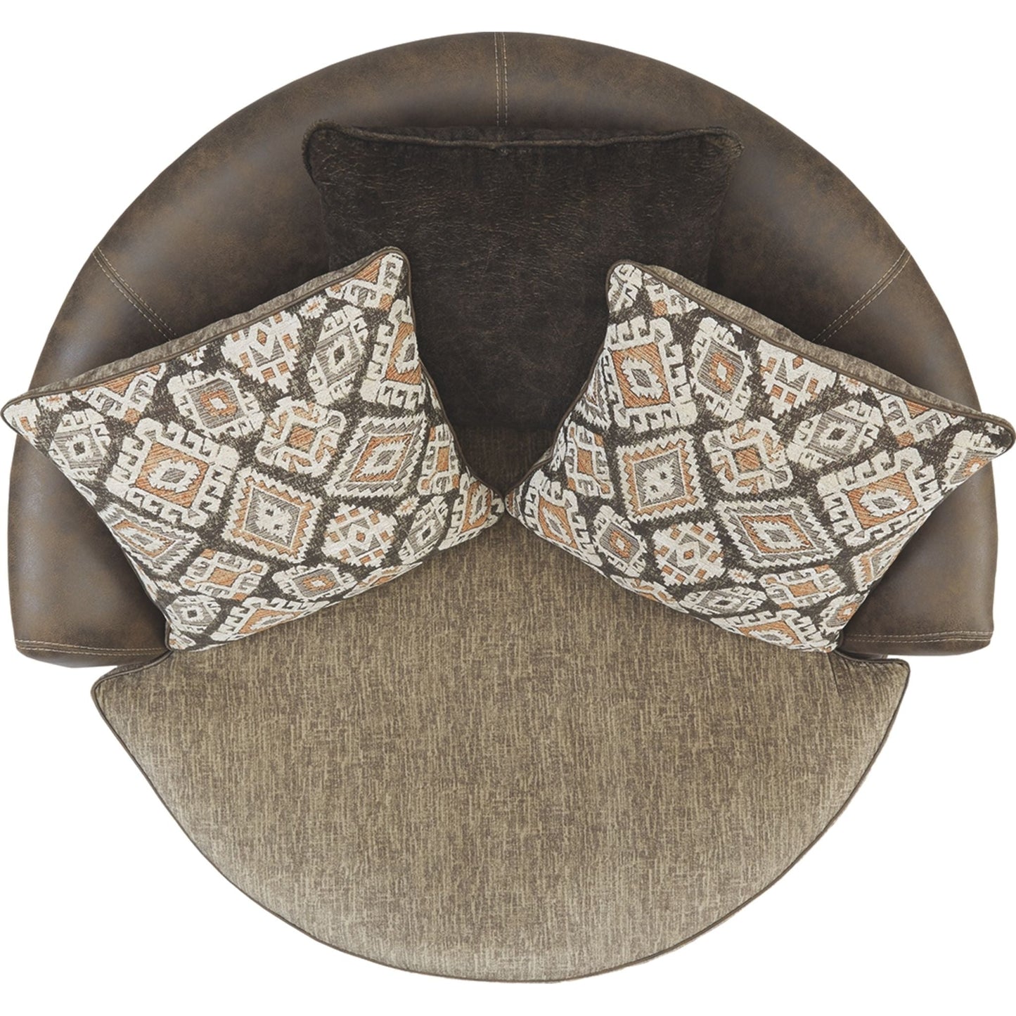 Abalone Swivel Chair - Chocolate