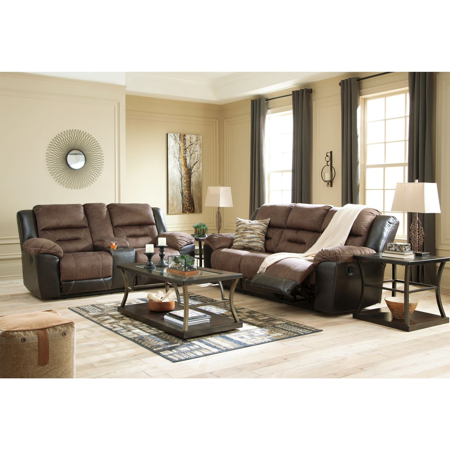 Earhart Reclining Sofa - Chestnut