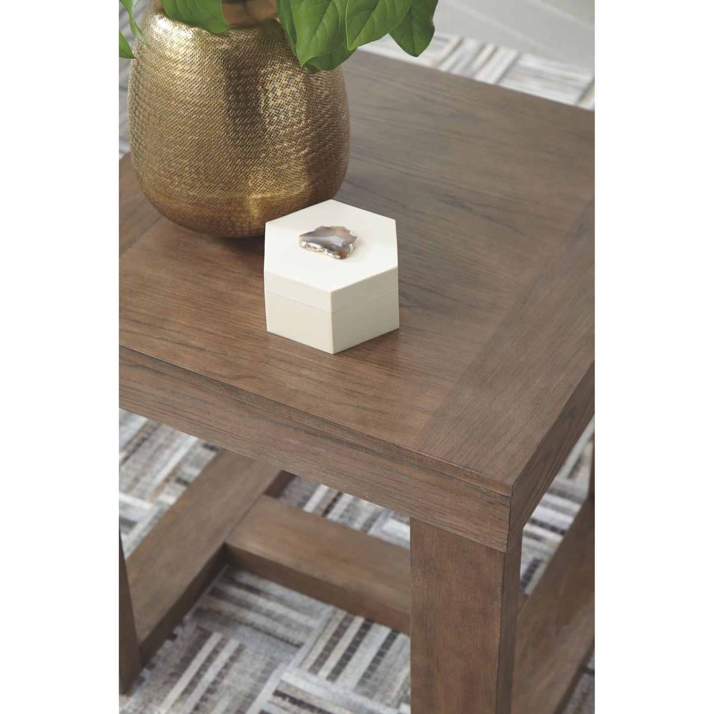 Cariton End Table - Gray