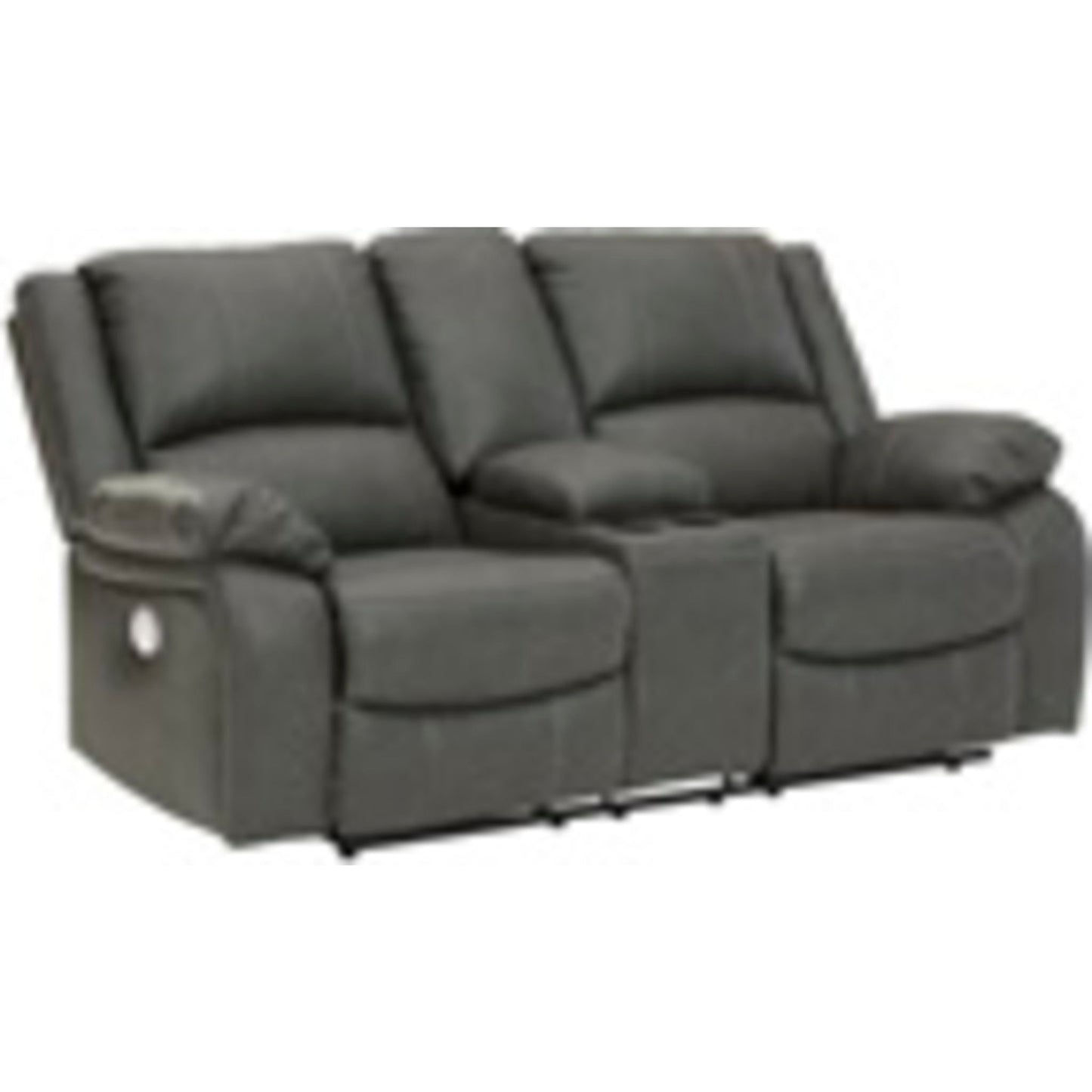 Calderwell Power Reclining Loveseat with Console - Gray