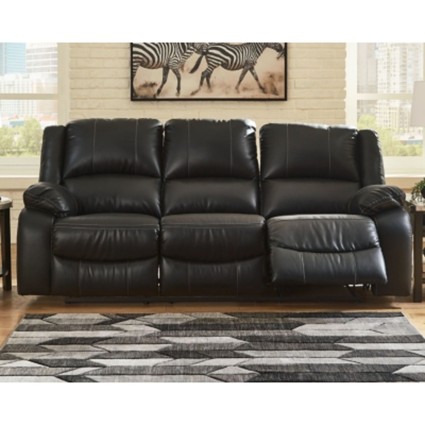 Calderwell Reclining Sofa - Black