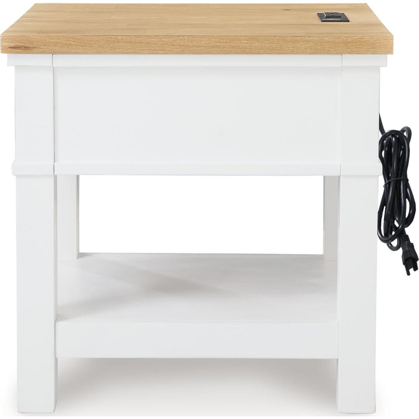 Ashbryn End Table - White/Natural