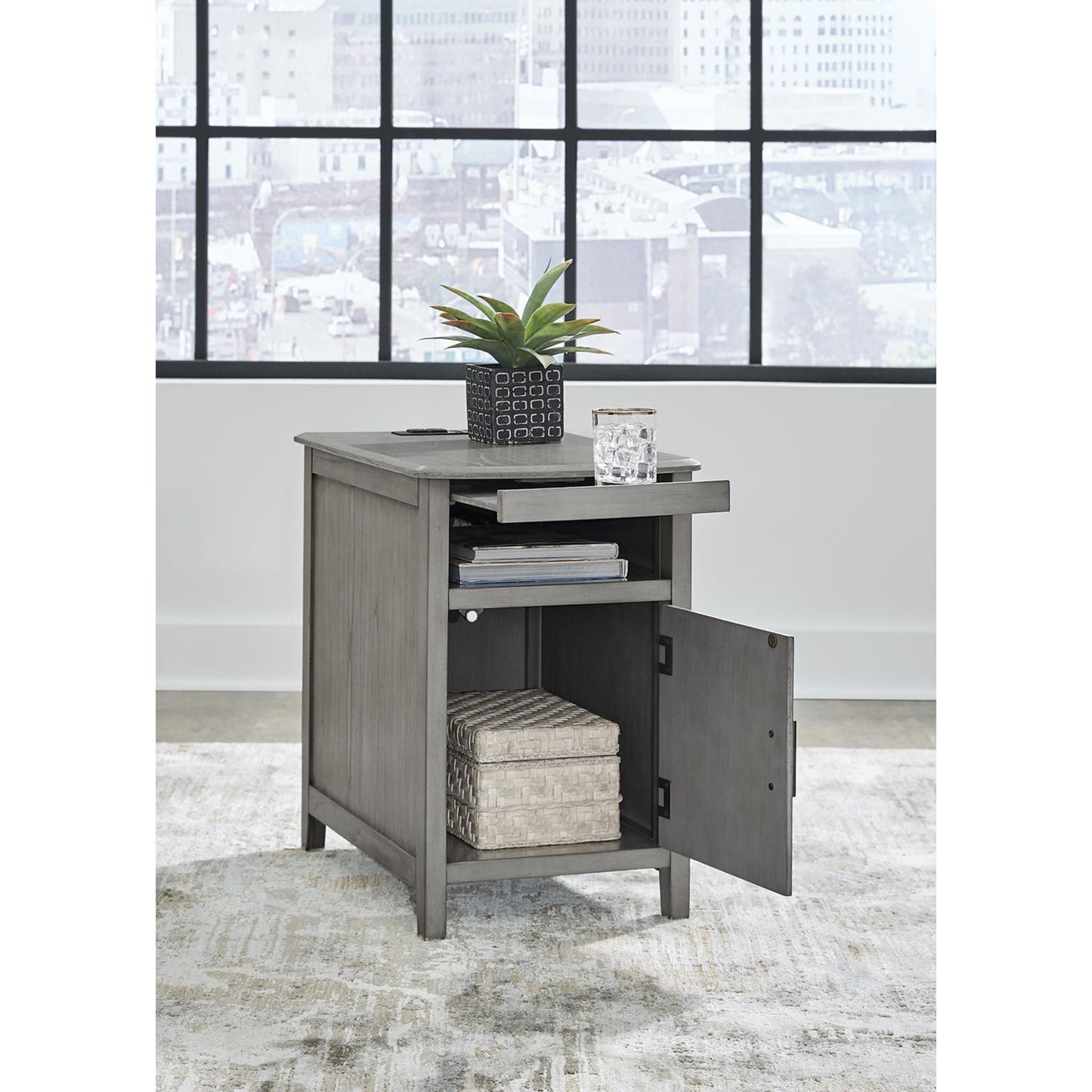 Devonsted Chair Side End Table - Gray