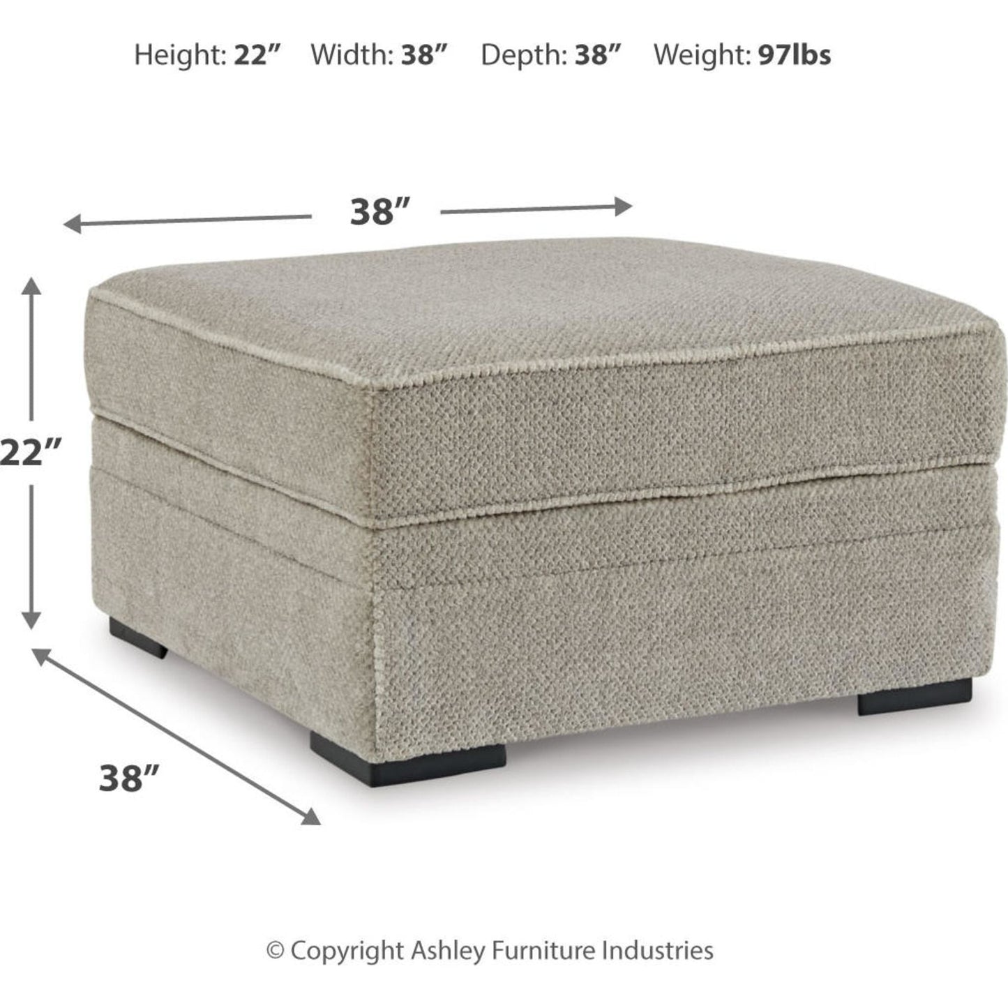 Calnita Storage Ottoman - Sisal