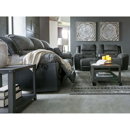 Earhart Reclining Loveseat with Console - Slate
