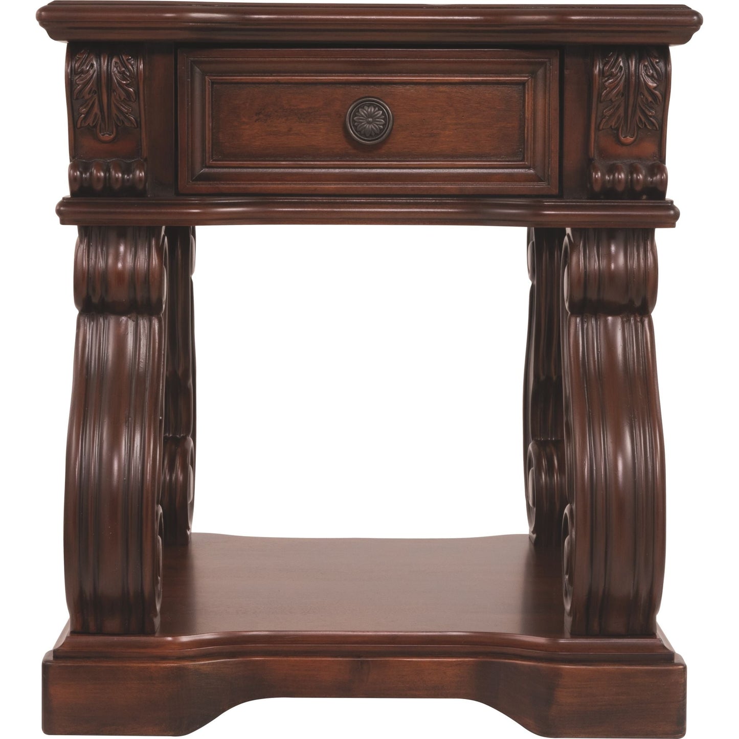 Alymere End Table - Rustic Brown