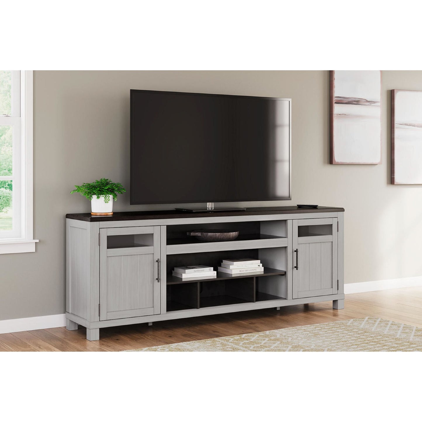 Darborn TV Stand - Gray/Brown