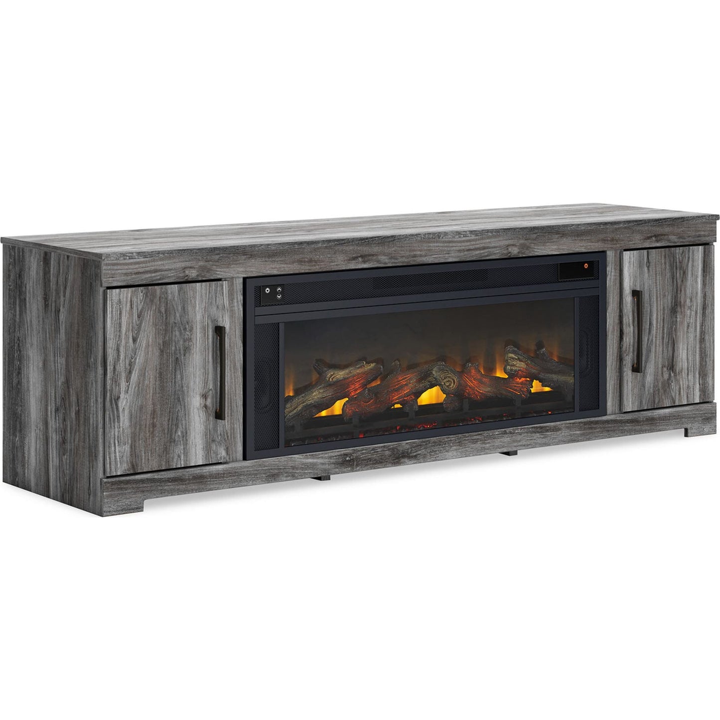 Baystorm TV Stand with Fireplace - Gray