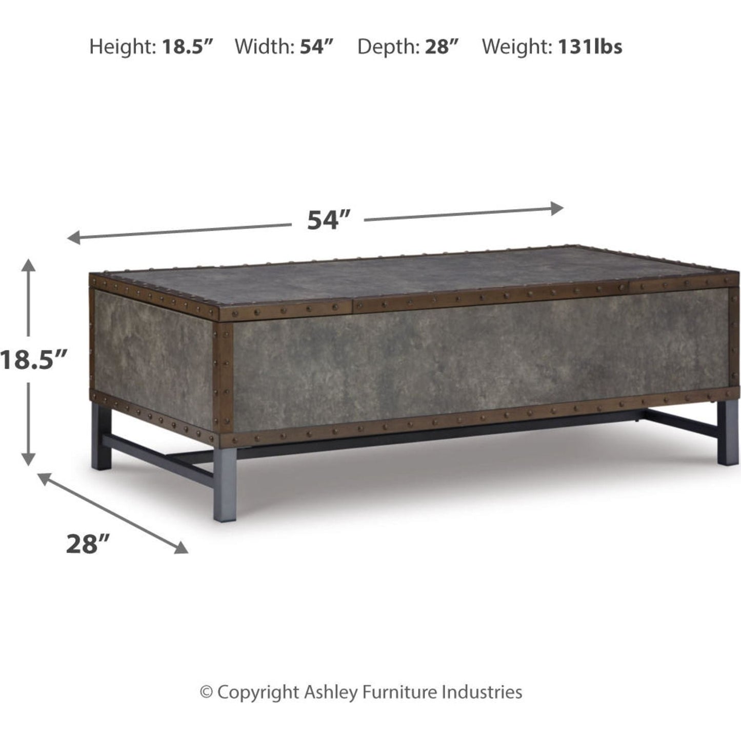 Derrylin Coffee Table - Brown