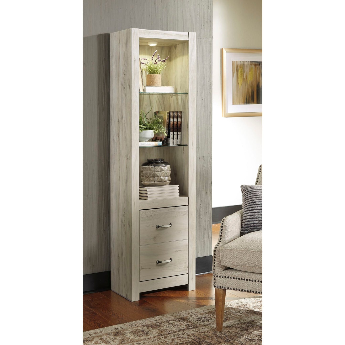 Bellaby Entertainment Unit with Fireplace - White Wash