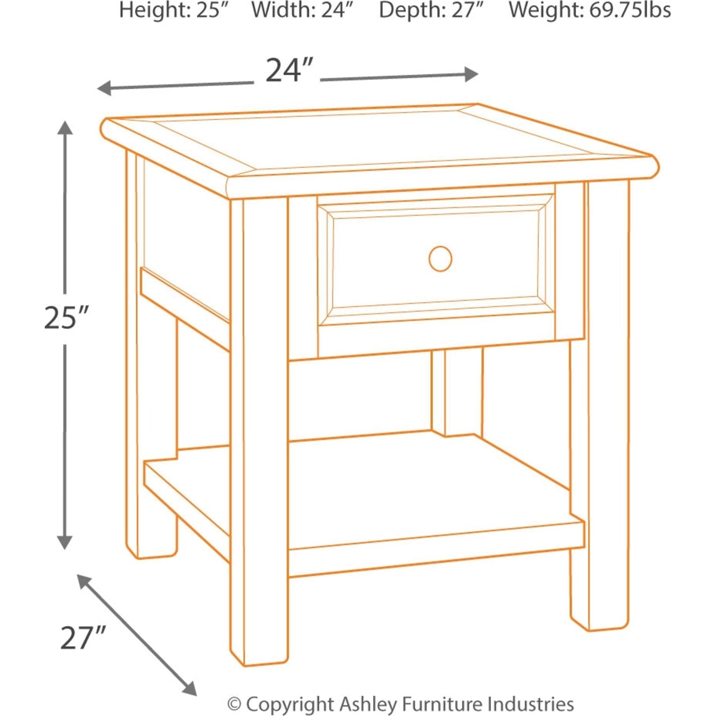 Bolanburg End Table - Two-tone