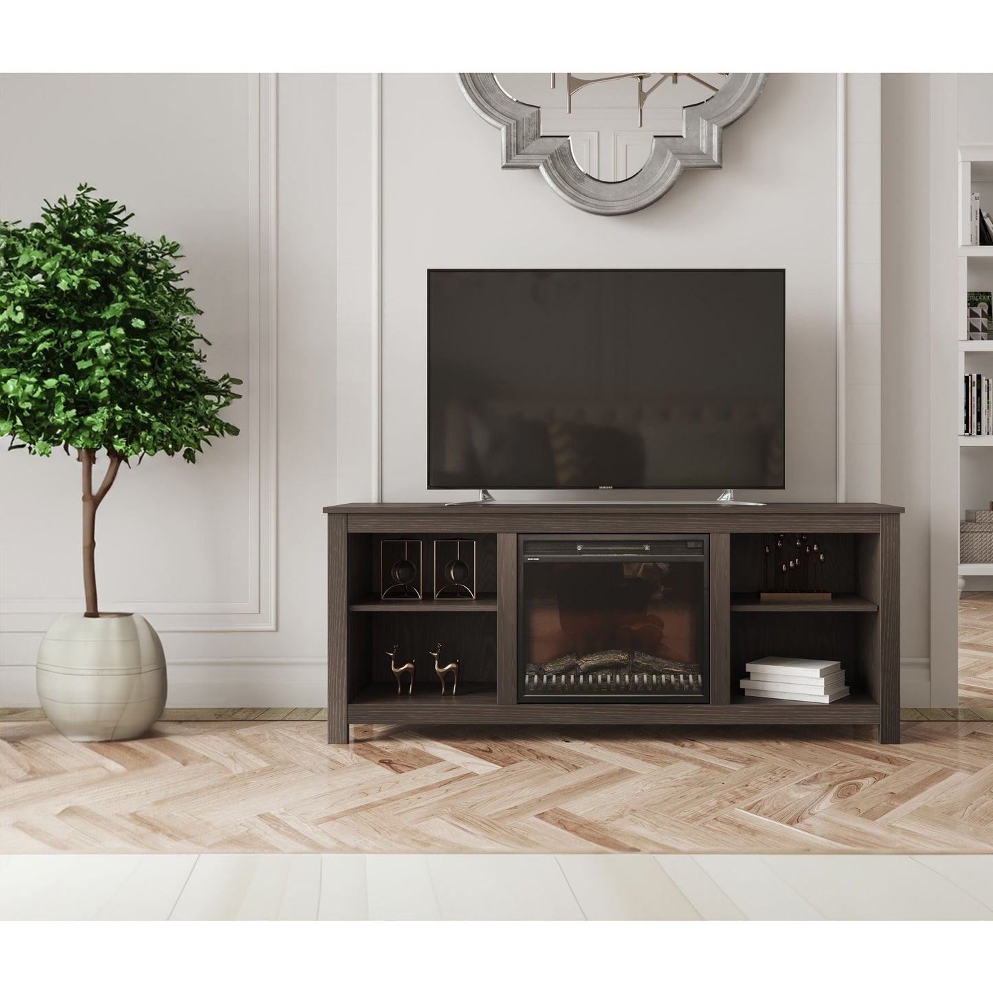 Brenna TV Stand with Fireplace