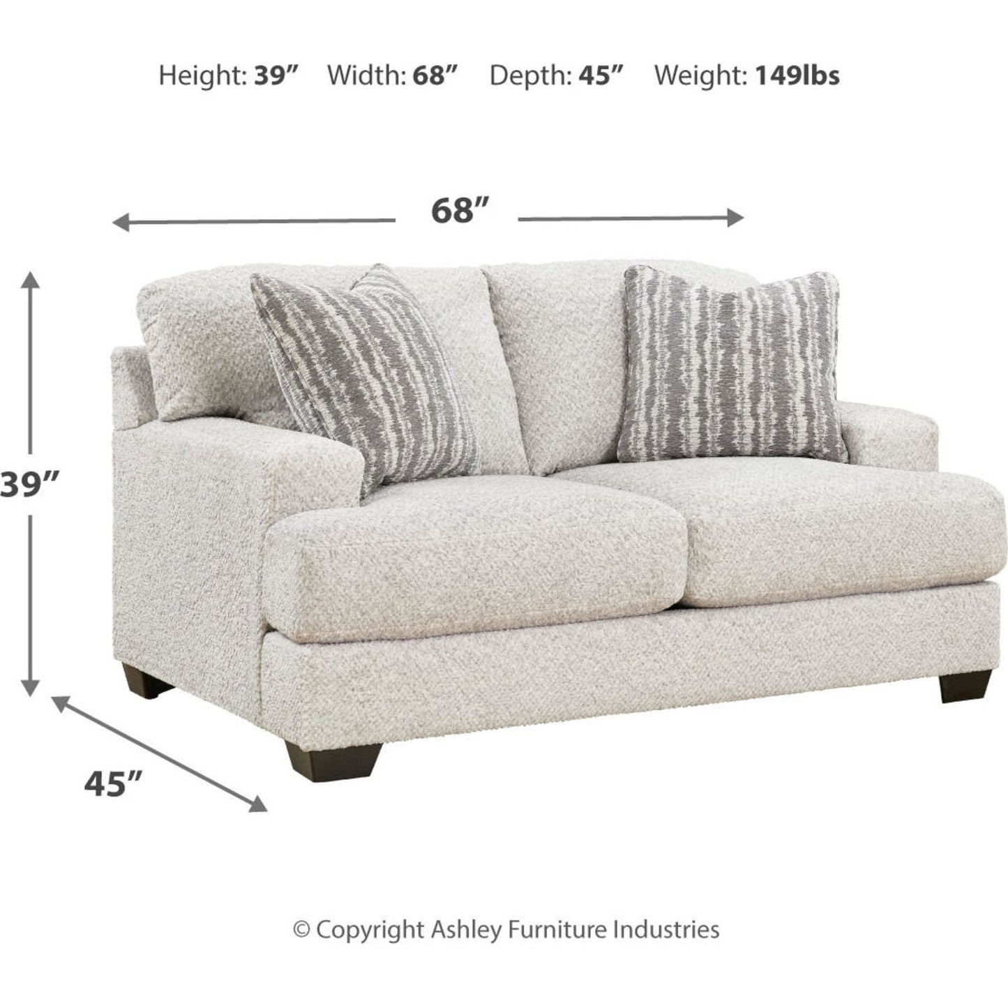 Brebryan Loveseat - Flannel