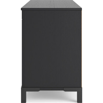 Cayberry TV Stand with Fireplace - Black