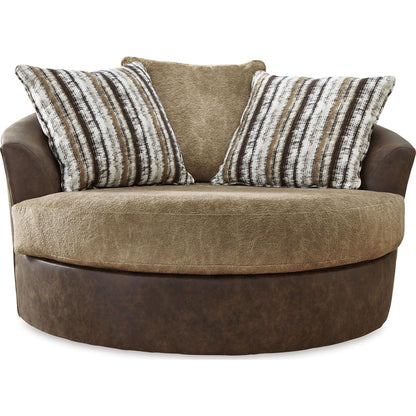 Alesbury Swivel Chair - Chocolate