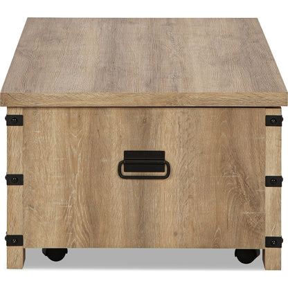 Calaboro Rectangle Lift Cocktail Table - Light Brown