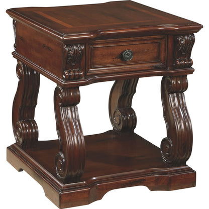 Alymere End Table - Rustic Brown