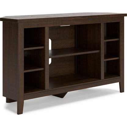 Camiburg Corner TV Stand - Warm Brown