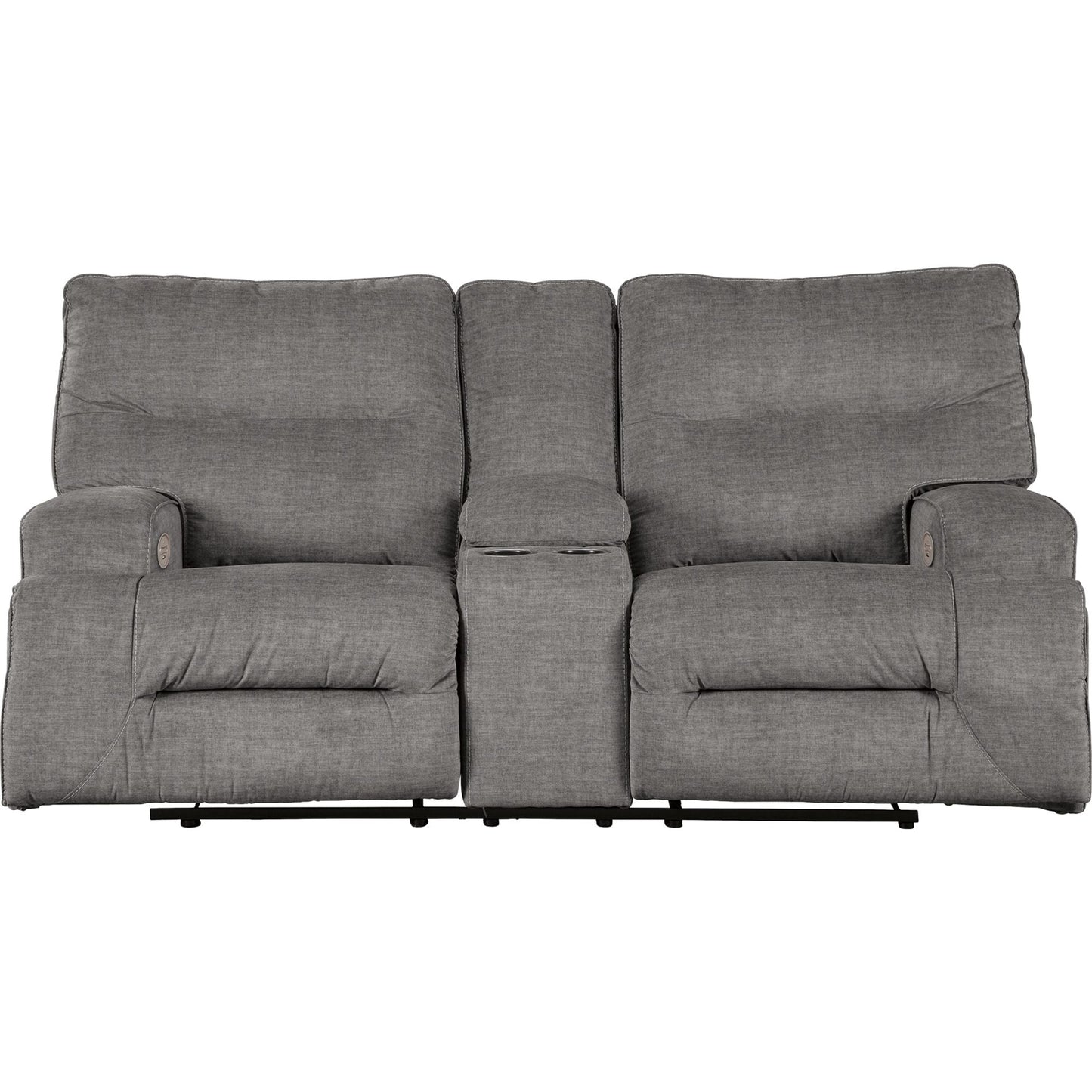 Coombs Power Reclining Loveseat with Console - Charcoal