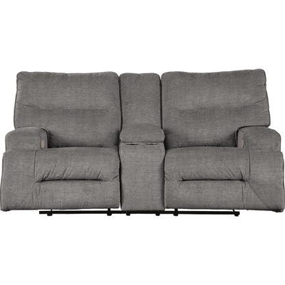 Coombs Power Reclining Loveseat with Console - Charcoal