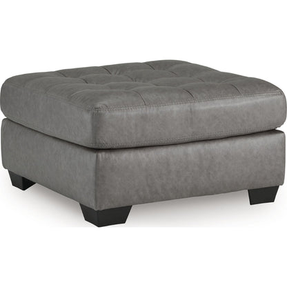 Clairette Court Oversized Accent Ottoman - Alloy