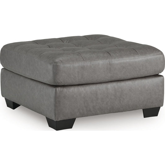 Clairette Court Oversized Accent Ottoman - Alloy