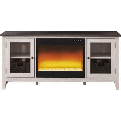 Dorrinson Credenza With Fireplace - Two-tone