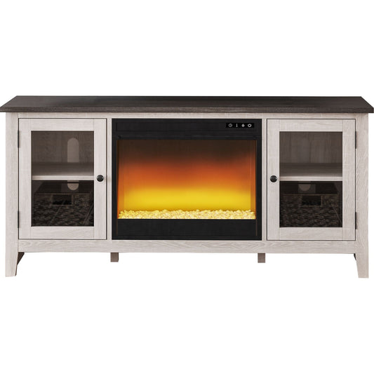 Dorrinson Credenza With Fireplace - Two-tone