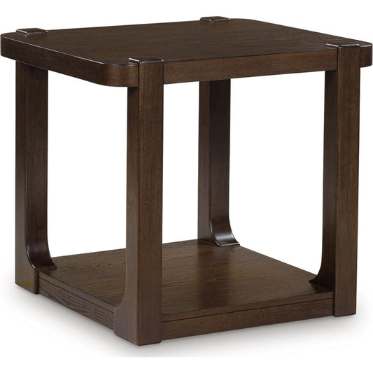 Breckington End Table - Dark Brown