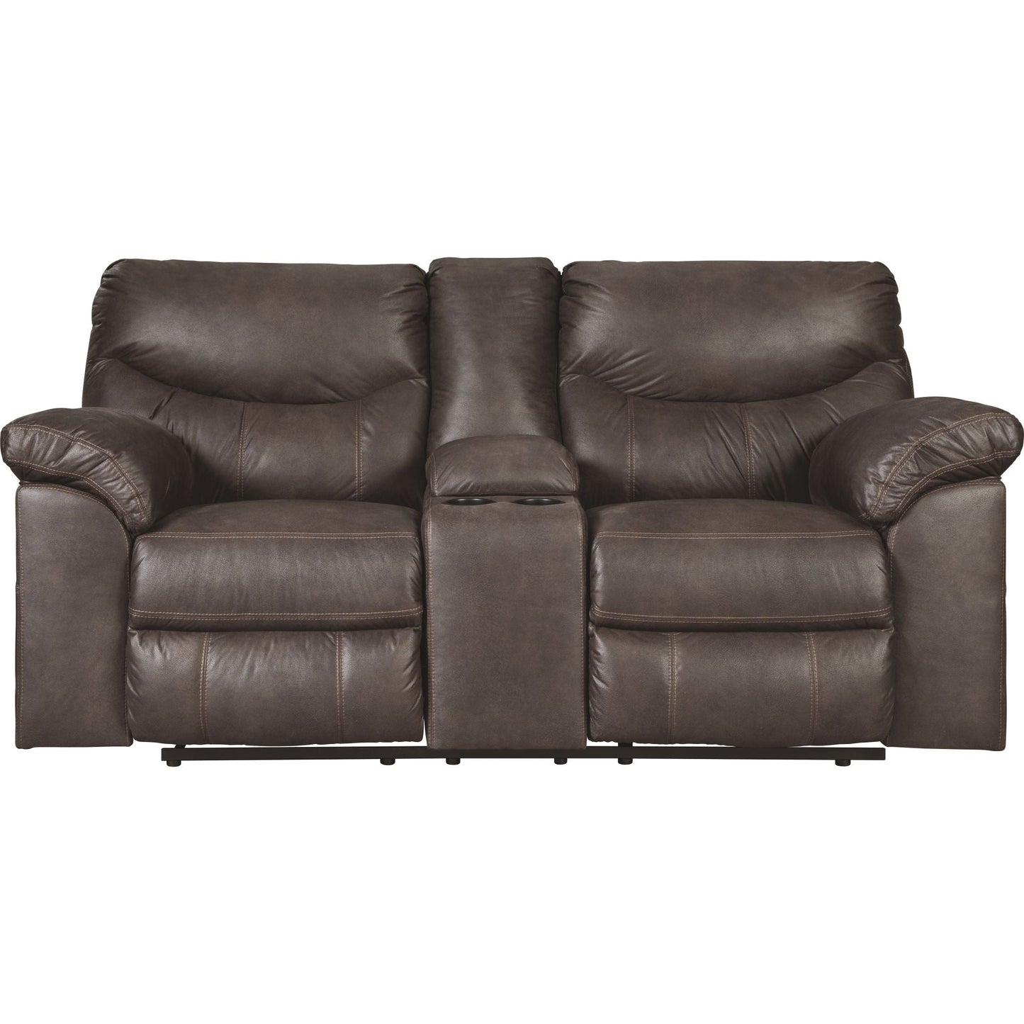 Boxberg Reclining Loveseat with Console - Teak