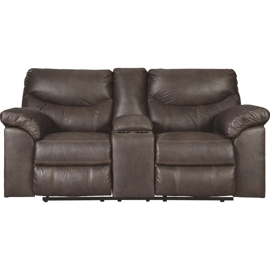 Boxberg Reclining Loveseat with Console - Teak