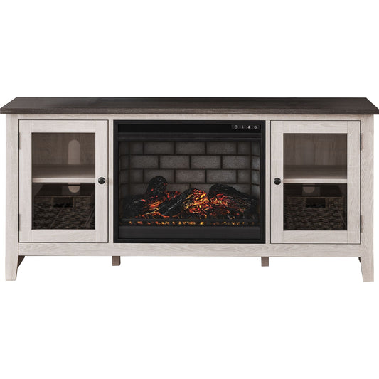 Dorrinson Credenza With Fireplace - Two-tone