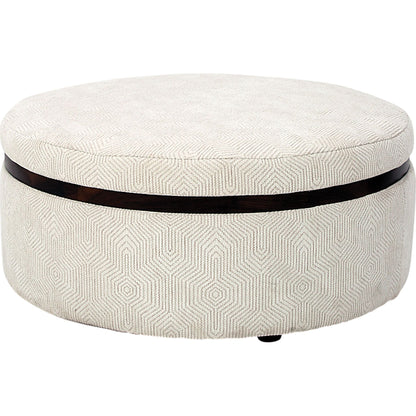 Bell Storage Ottoman - Rizzo Almond