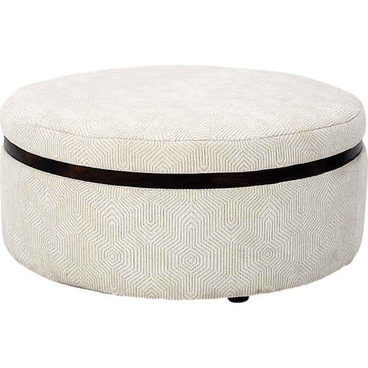 Bell Storage Ottoman - Rizzo Almond