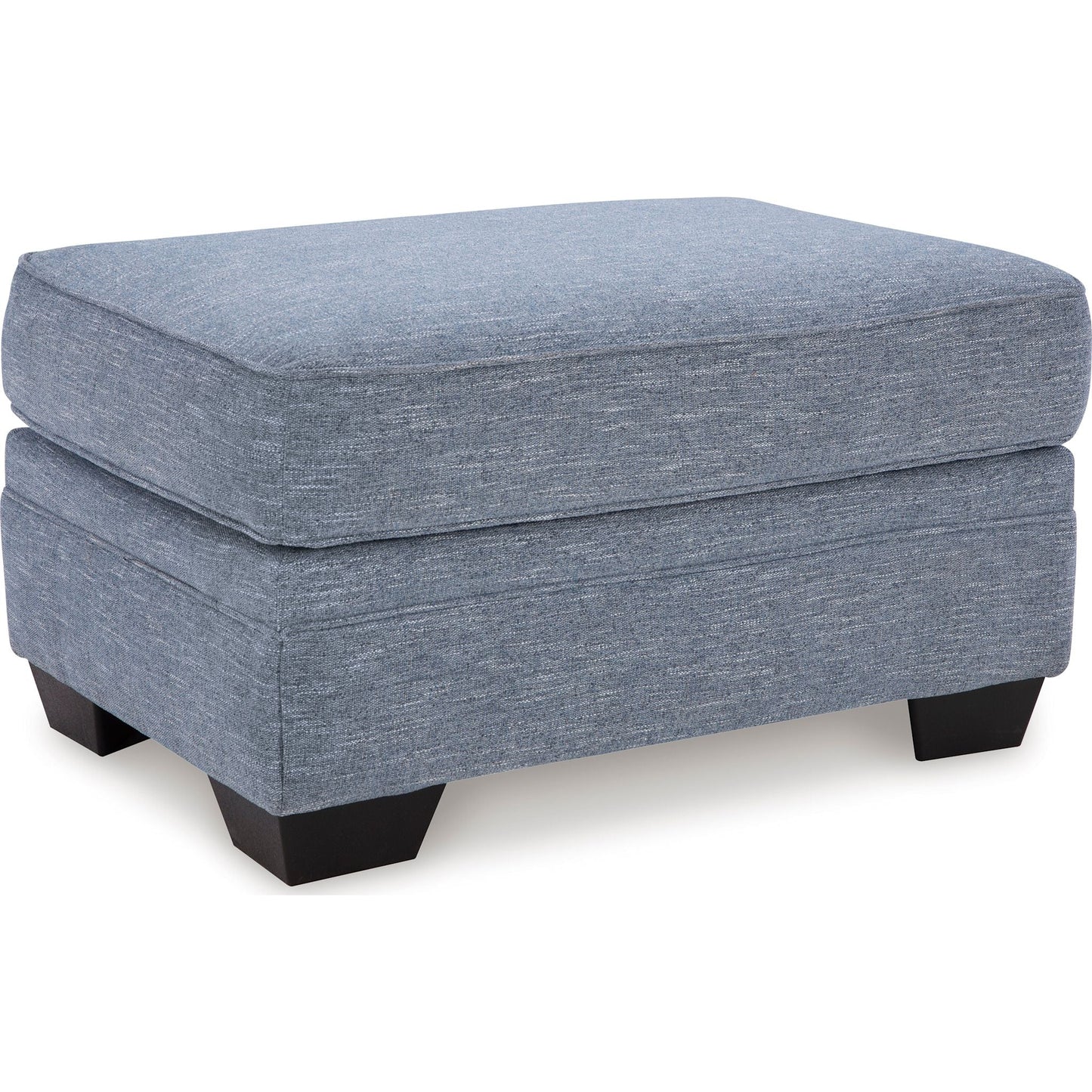 Carissa Manor Ottoman - Denim