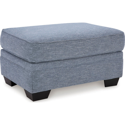 Carissa Manor Ottoman - Denim