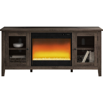 Arlenbry Credenza With Fireplace - Gray