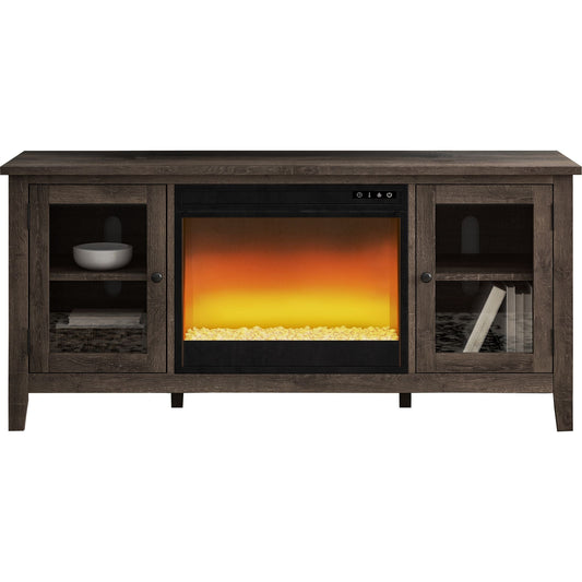 Arlenbry Credenza With Fireplace - Gray
